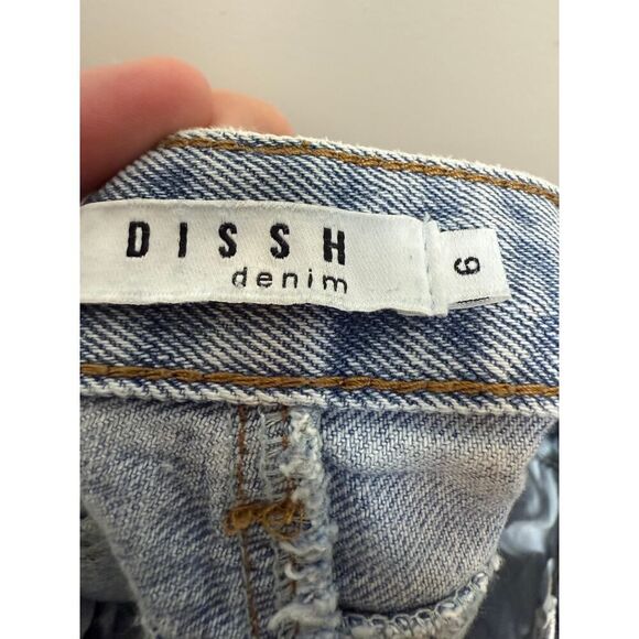 DISSH Hadid Denim Raw Edge Mini Skirt Sz. 6 (US 2) - Picture 4 of 6